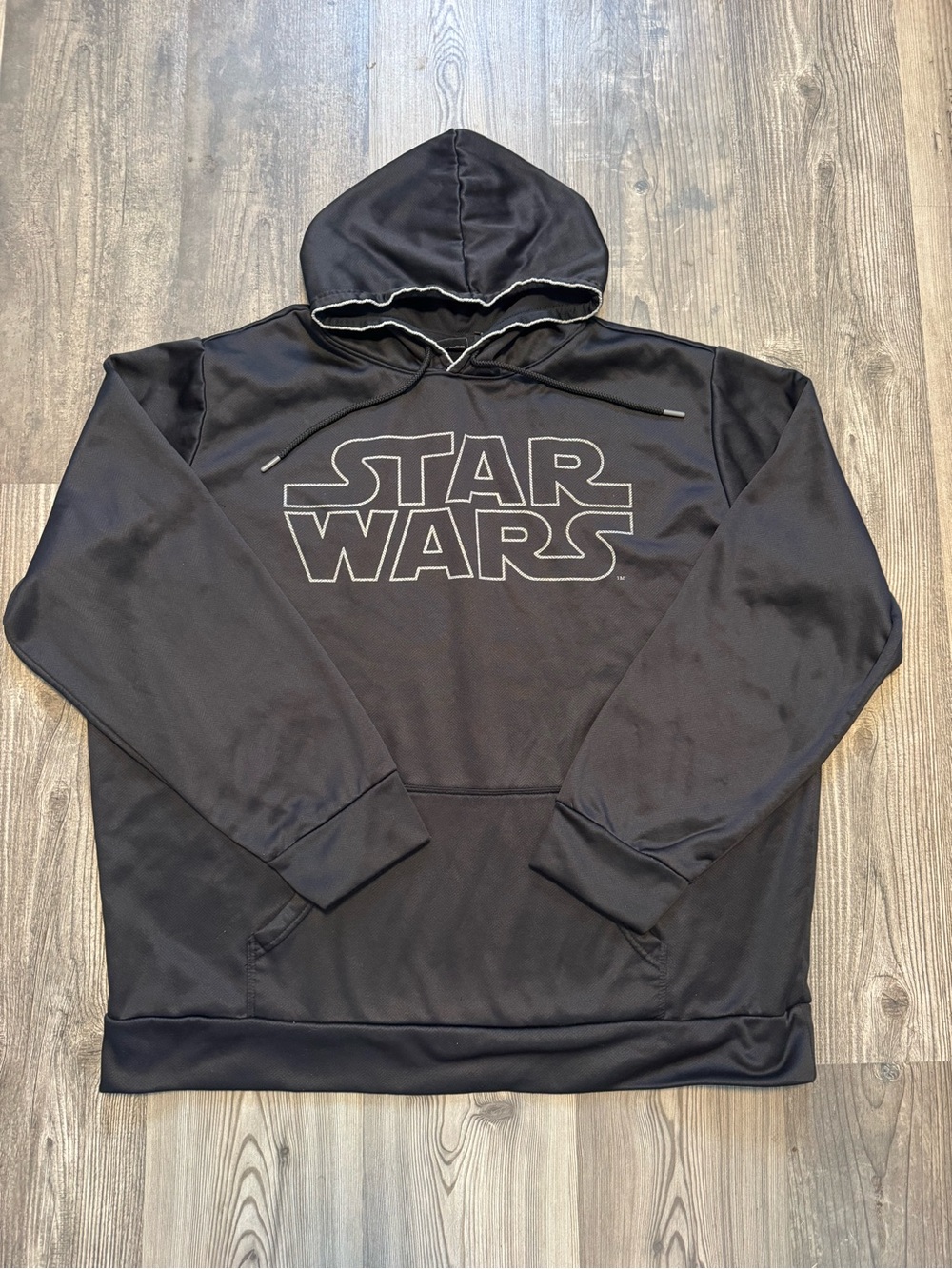 Star Wars Black Pullover Hoodie with Outline Logo
